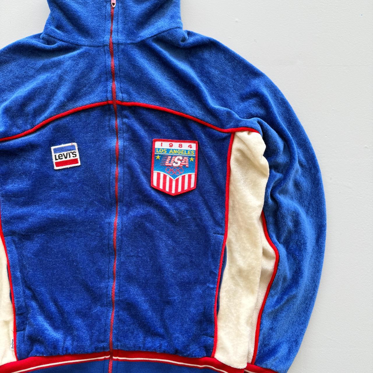 Blue Levi's 1984 Rare Olympics Vintage Lightweight Track Jacket - Small