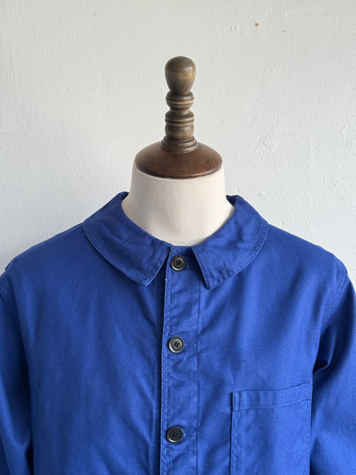 Blue French 1950s/60s Vintage Workwear Chore Jacket CH470 - Medium