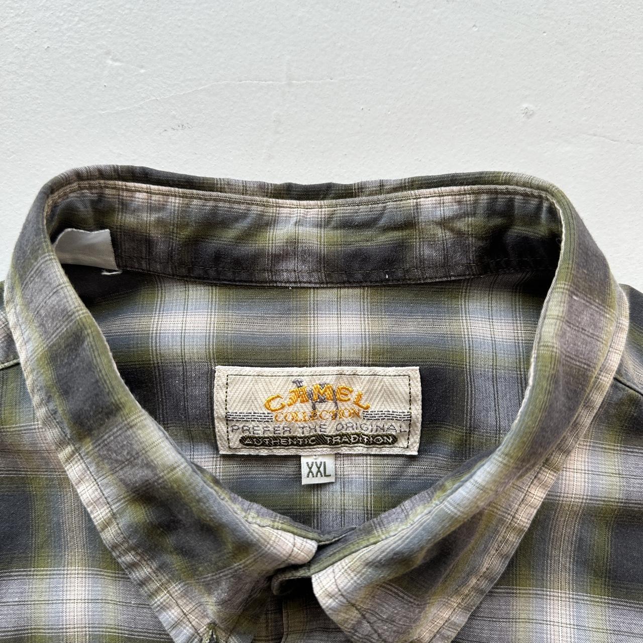 Khaki Green & Grey 90s Camel Vintage Shirt - 2XL
