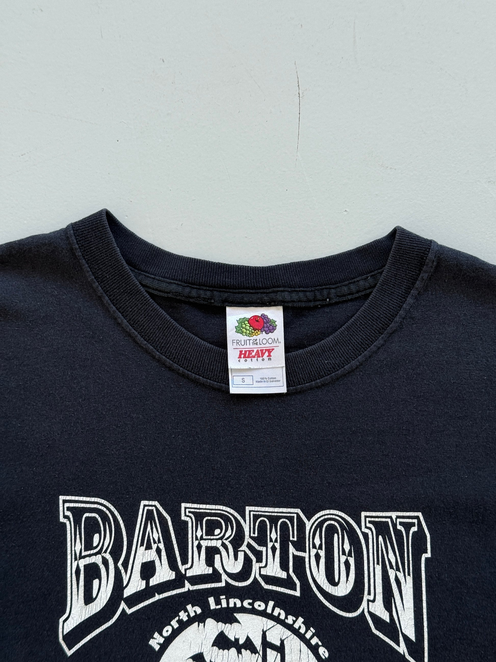 Black Barton Motorcycle 00's Vintage Graphic T-Shirt - Medium