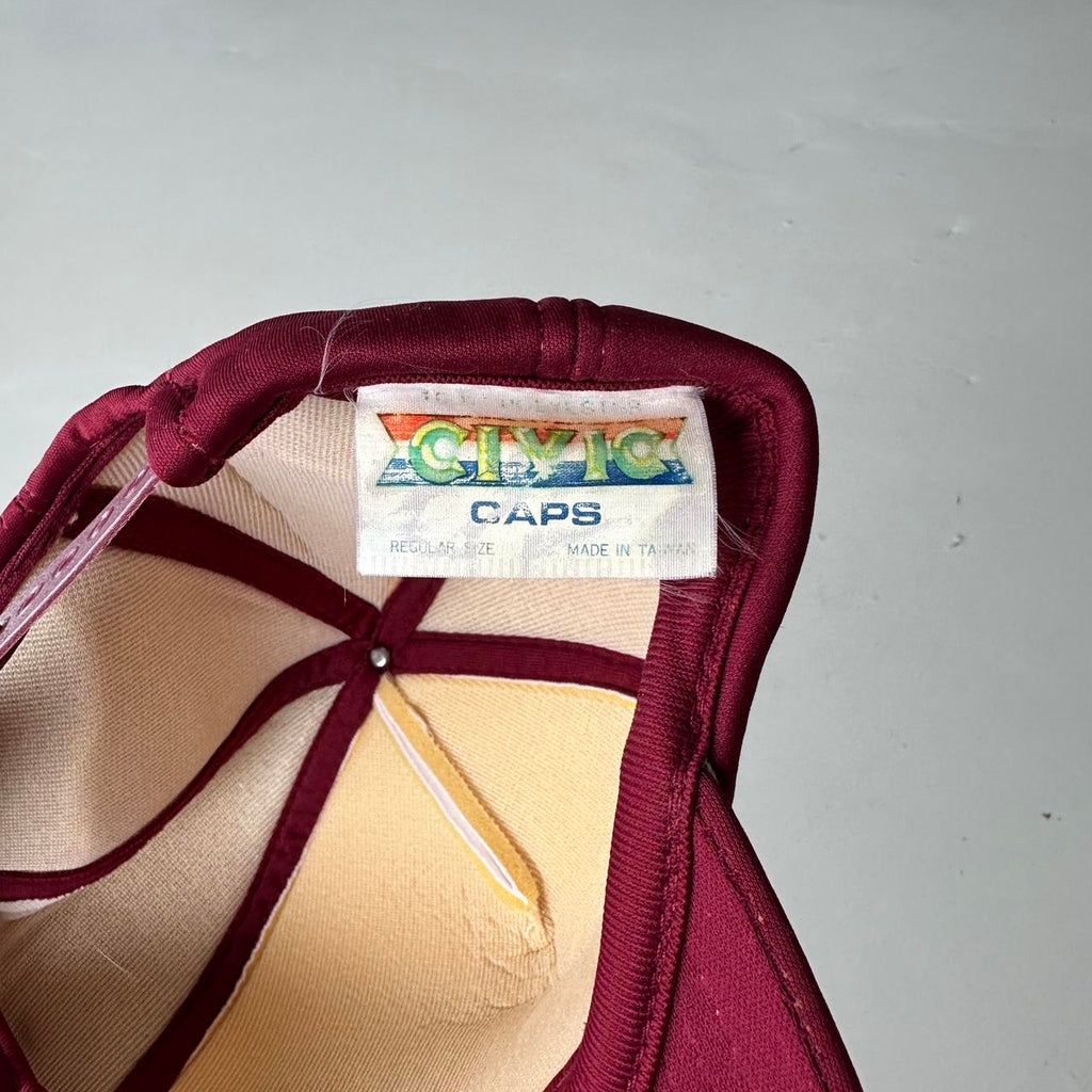 Burgundy Red Bar V Van Mesh and Foam Trucker SnapBack Cap