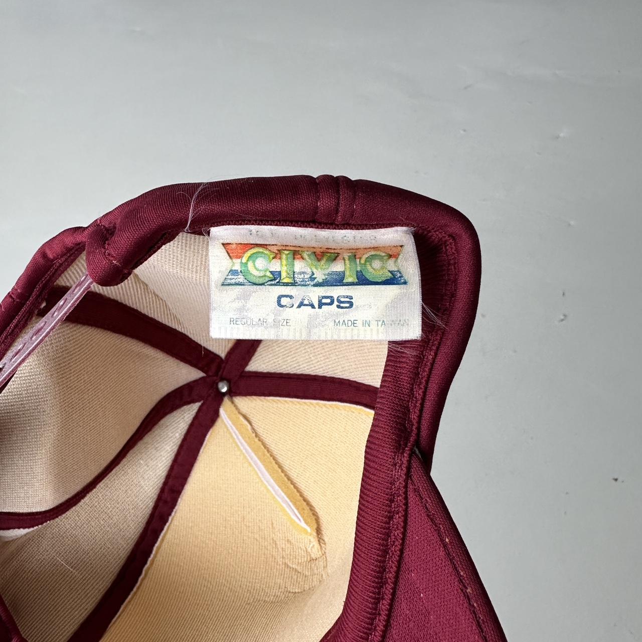 Burgundy Red Bar V Van Mesh and Foam Trucker SnapBack Cap