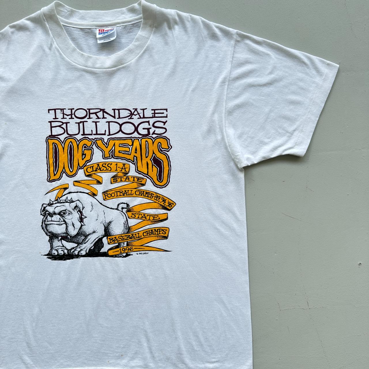 White Thorndale Bulldogs Vintage 90's T-shirt - Large