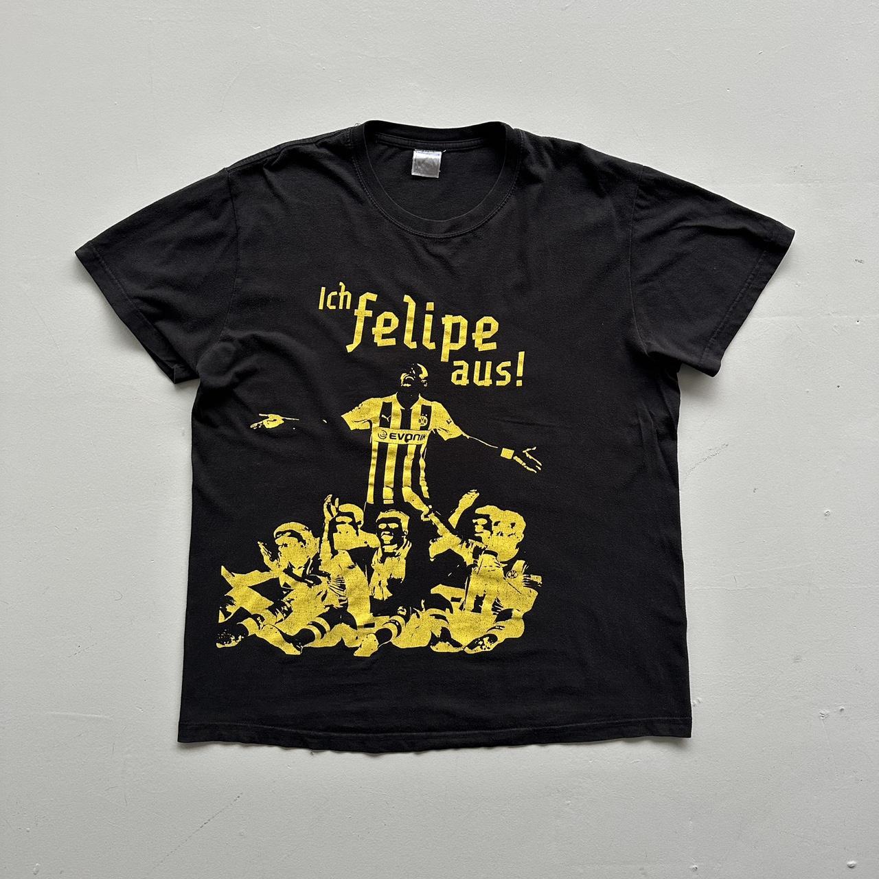 Black Borussia Dortmund 00s Vintage Graphic T-Shirt - Large