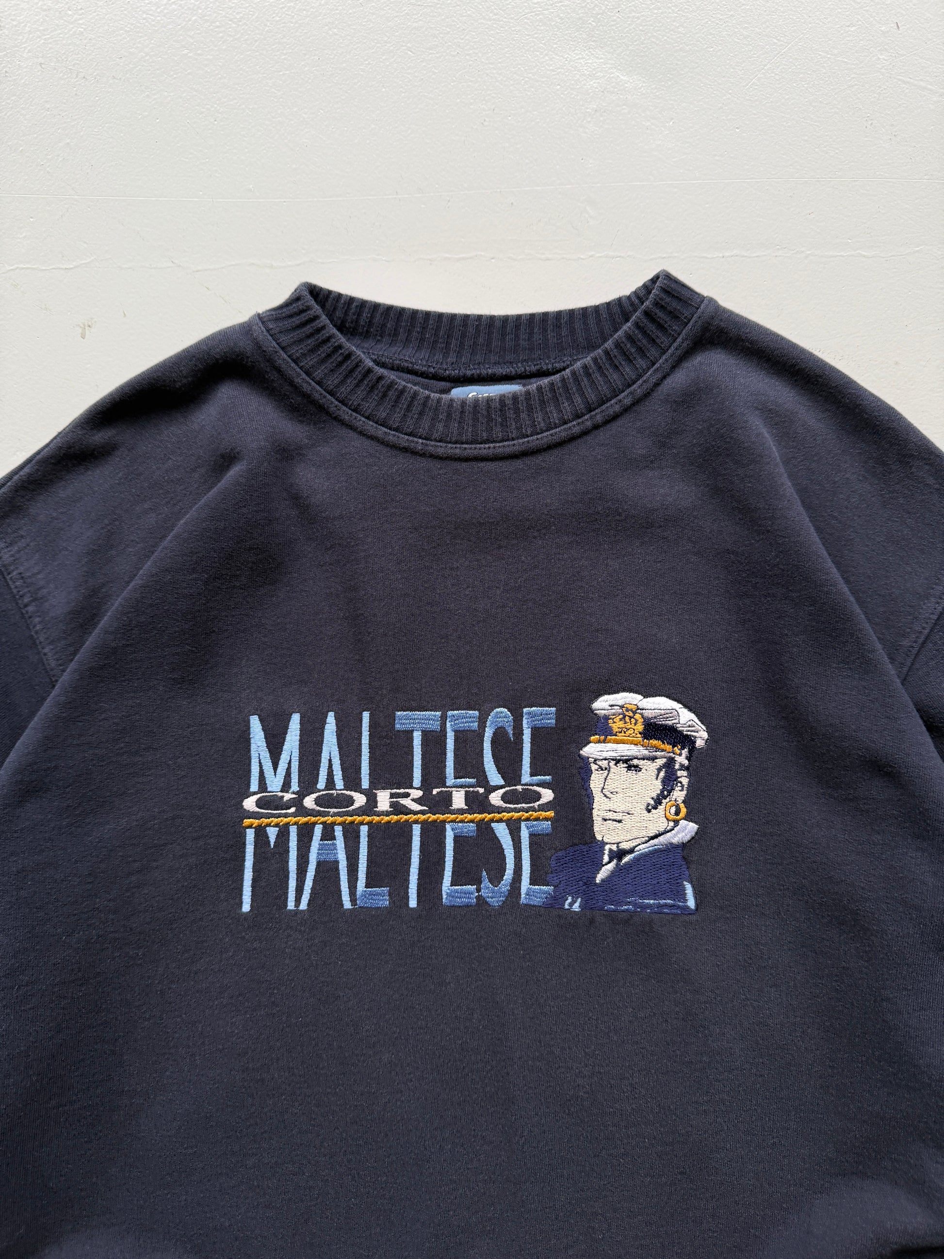 Navy Vintage Corto Maltese Sweatshirt 90's Sweater- Large
