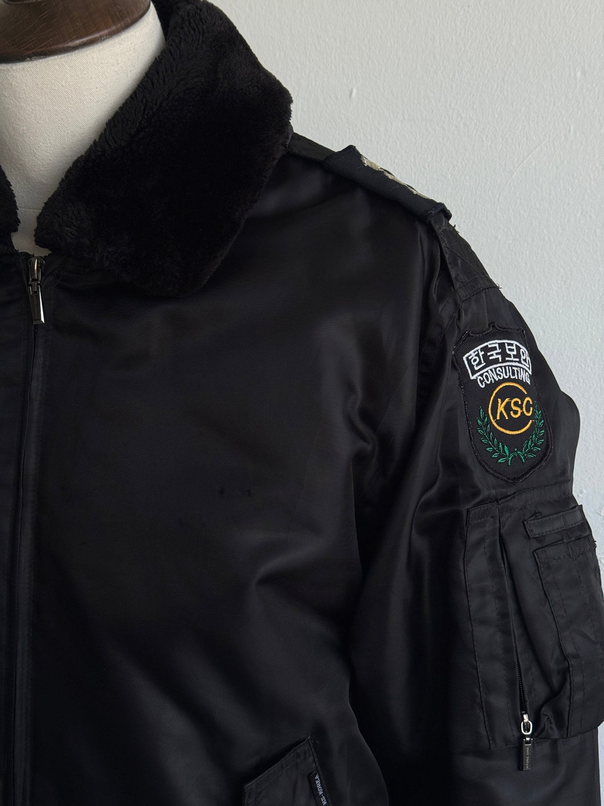 Kyung Shin Korean Security Vintage Bomber Jacket - Medium