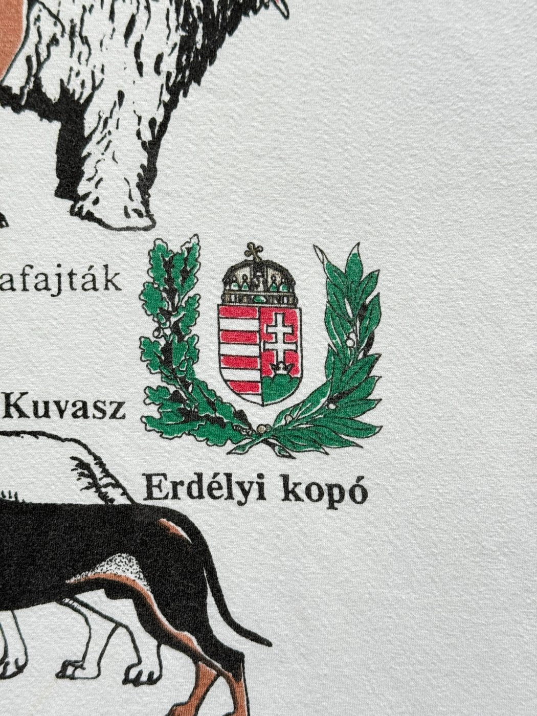 Ancient Hungarian Breeds of Dogs Vintage Graphic T-Shirt - Medium