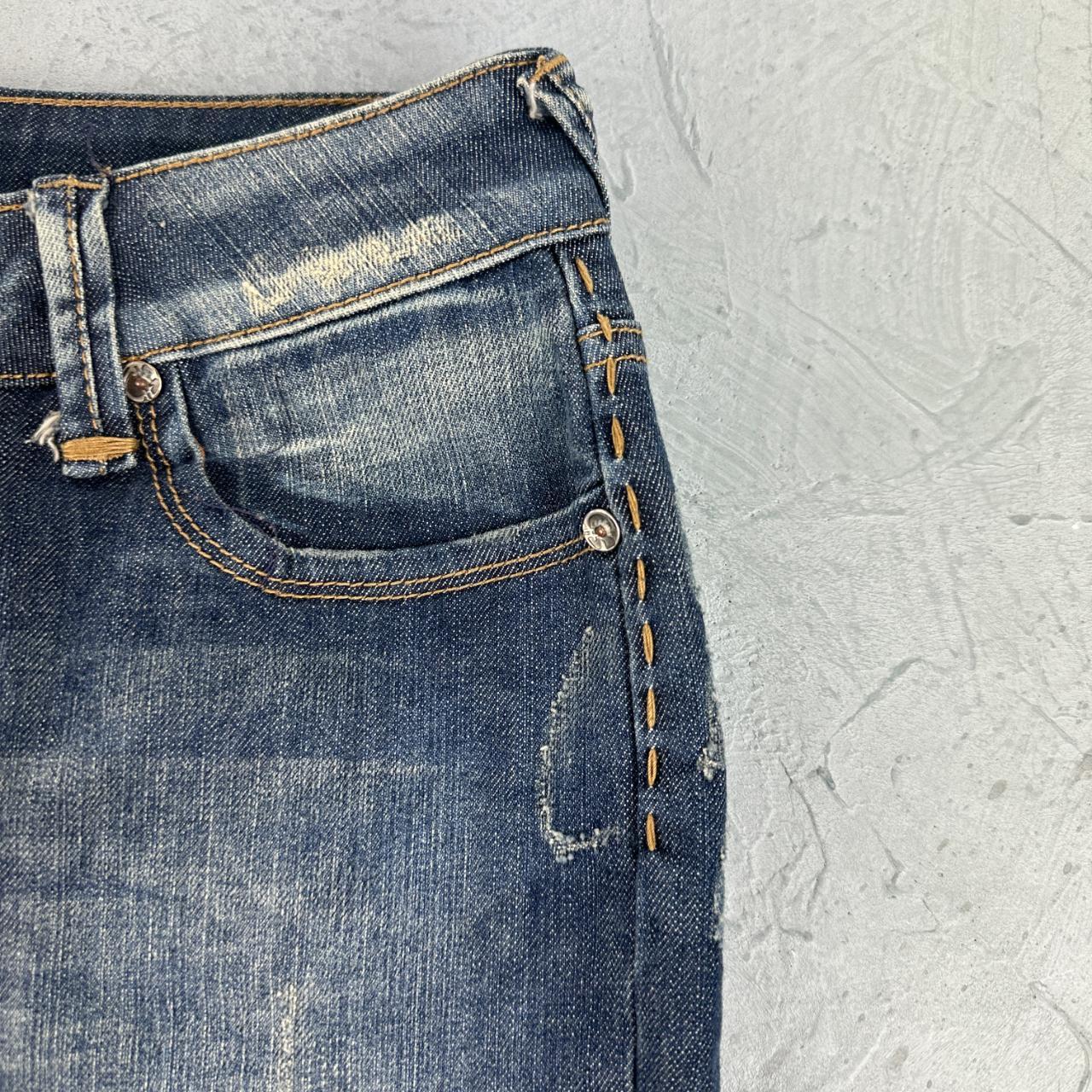 Womens Navy Y2K Denim Mini Skirt - 28” x 16” Small Size 8