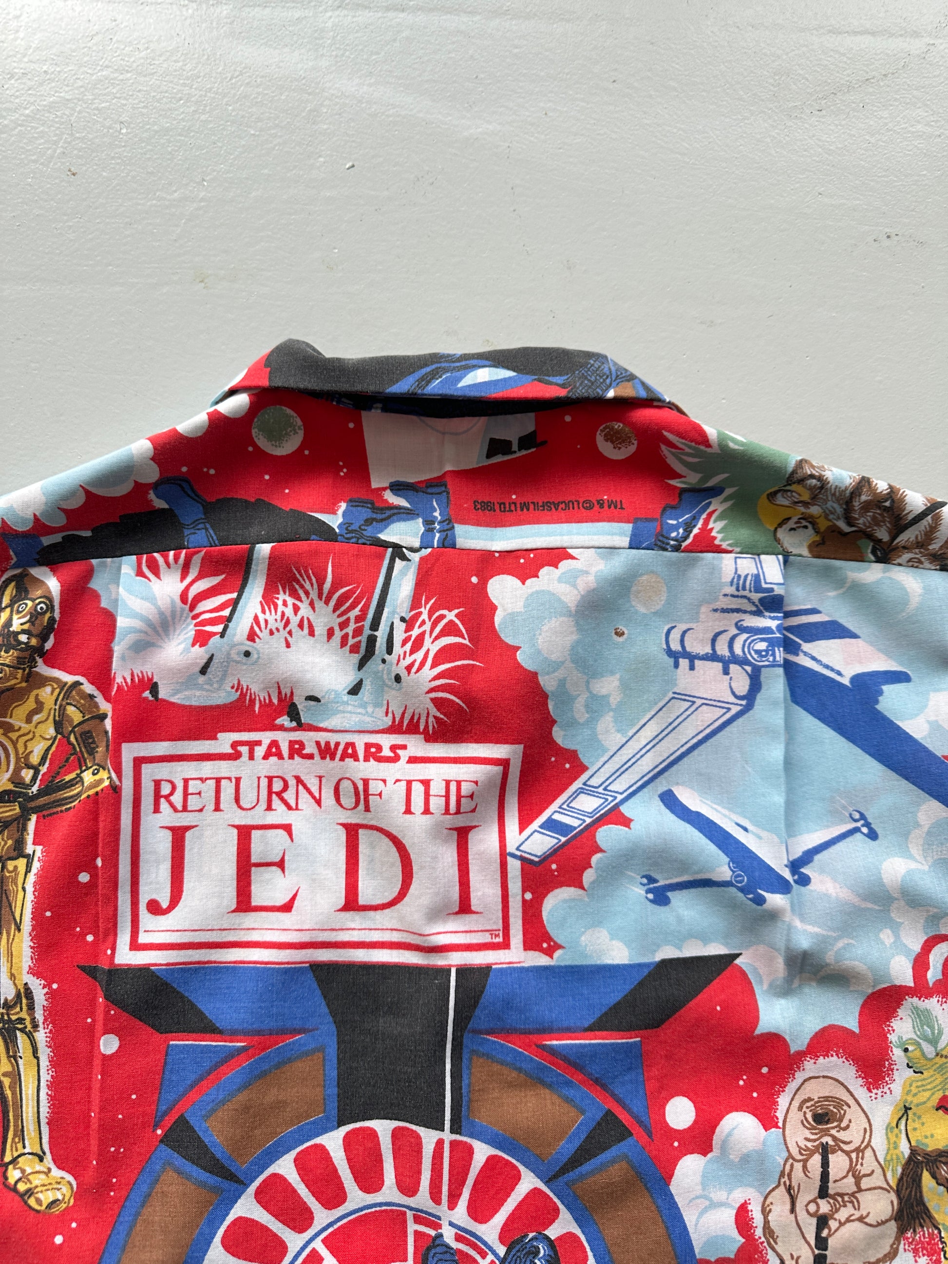 Star Wars Hand-Made Camp Collar Vintage 1980s Shirt - Medium