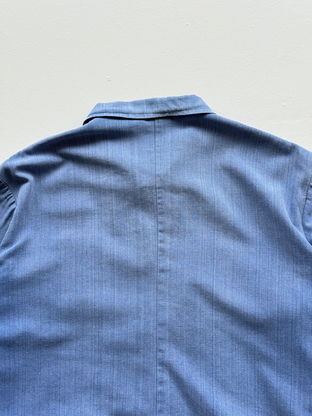 Faded Blue French Chore Jacket 80's Vintage Workwear CH221 - Small Womens