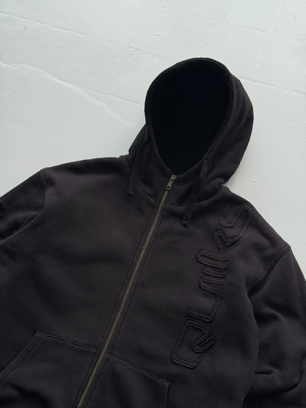 Quiksilver Sherpa Lined Y2K Vintage Zip-Up Hoodie - Large