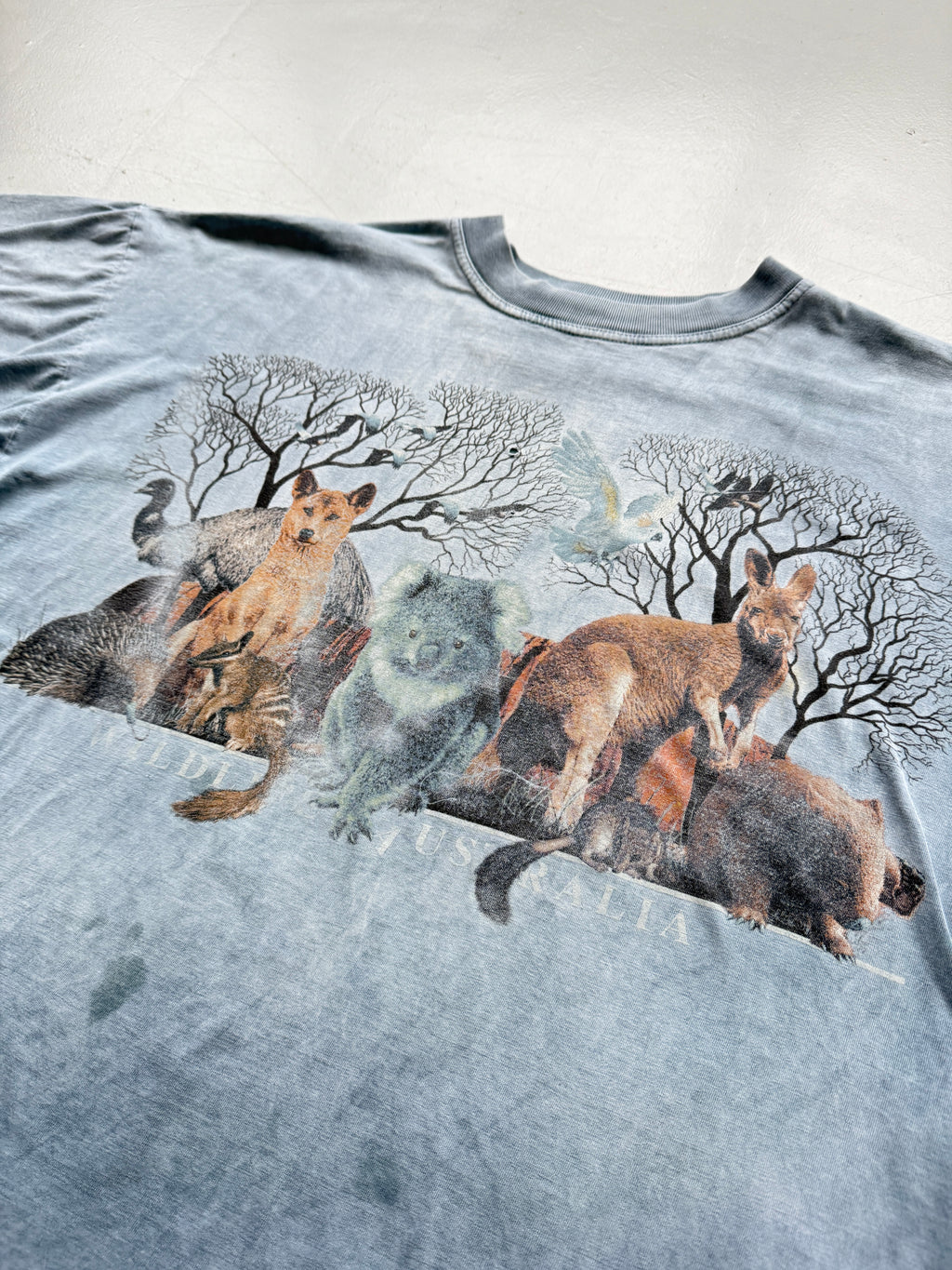 Planet Earth Blue Tie Dye Nature Vintage T-Shirt 90's - 2XL