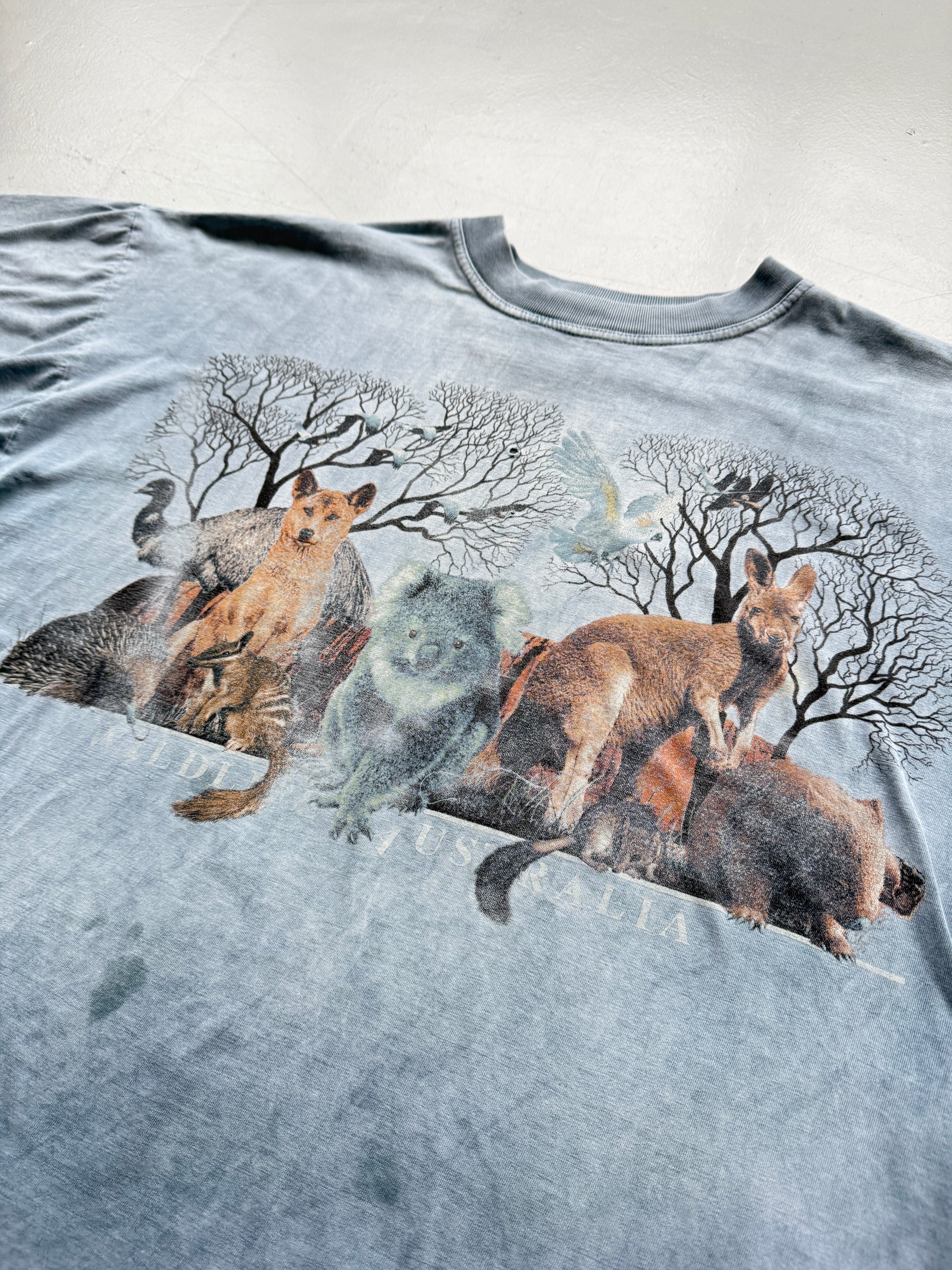 Planet Earth Blue Tie Dye Nature Vintage T-Shirt 90's - 2XL