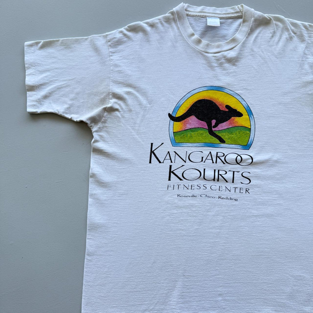 White Kangaroo Court Vintage 90s T-shirt - XL