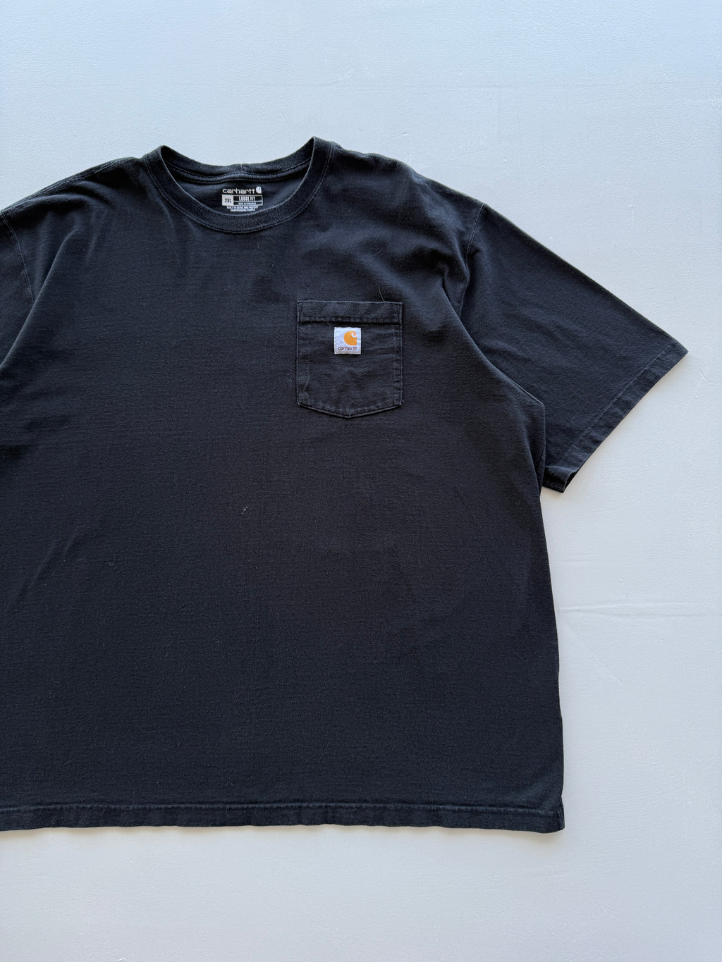 Black Carhartt Loose Fit Faded Vintage Pocket T-Shirt - XXL