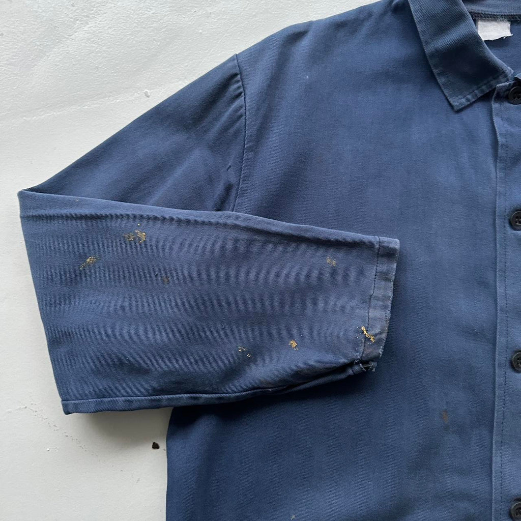 Faded Blue French Workwear 90’s Vintage Chore Jacket CH021 - Large