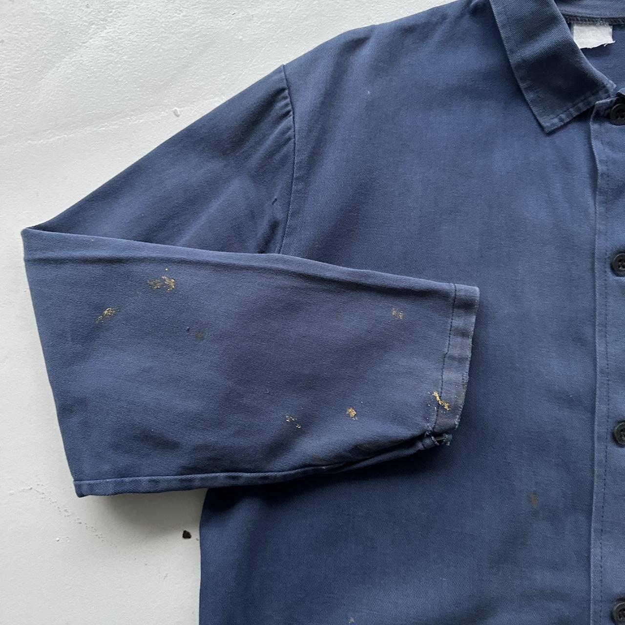 Faded Blue French Workwear 90’s Vintage Chore Jacket CH021 - Large