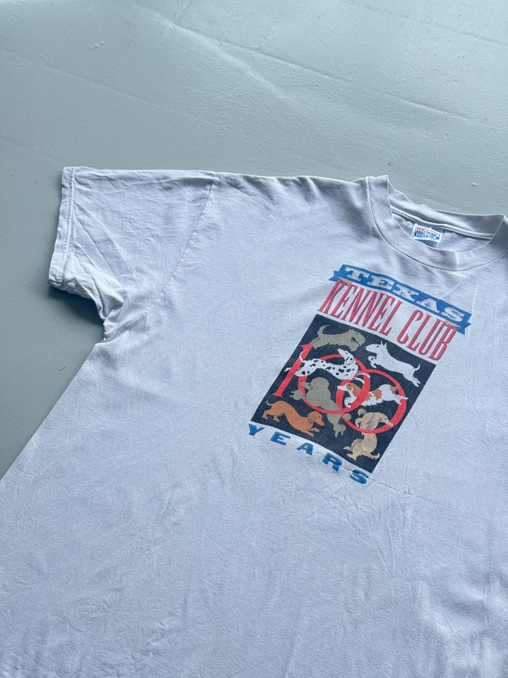 Hanes Beefy-T Texas Kennel Club 100 Years Vintage Graphic T-Shirt - XL