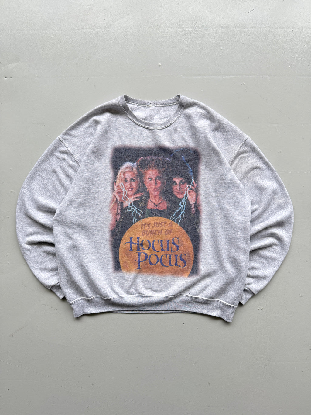 Grey Hocus Pocus 90's Vintage Movie Graphic Sweatshirt Jumper - XL