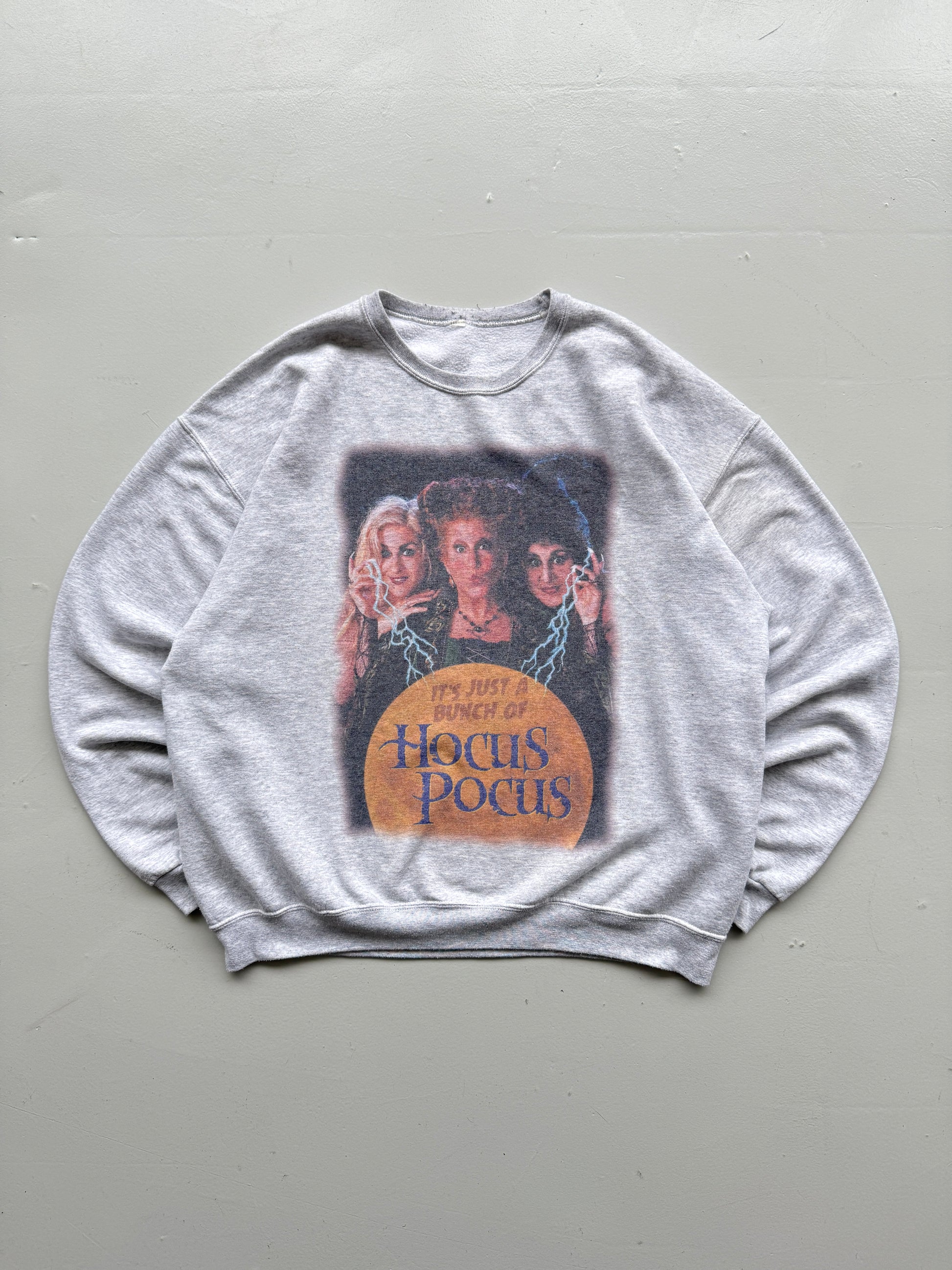 Grey Hocus Pocus 90's Vintage Movie Graphic Sweatshirt Jumper - XL