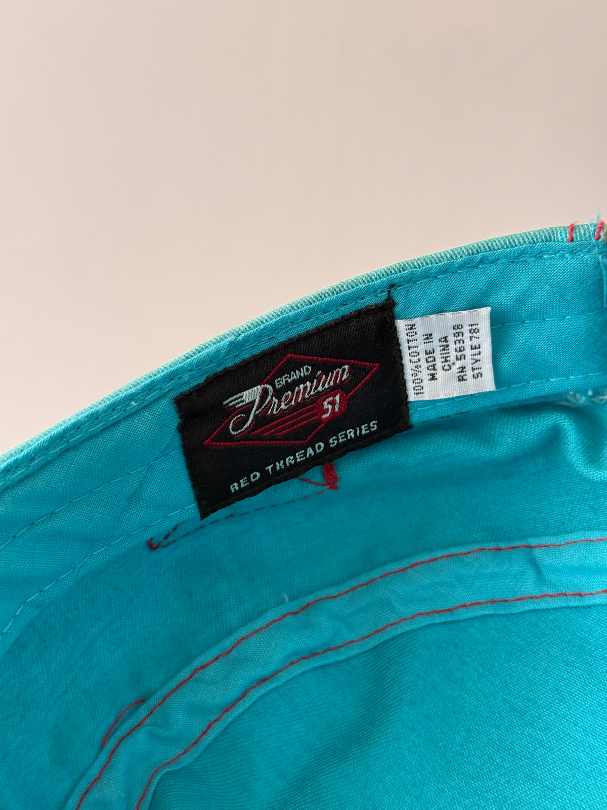 Aqua Blue Tahoe Y2K Cadet Cap Military Style 00's Grunge Aesthetic
