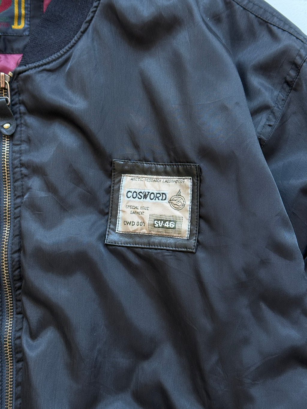 Black CWD 90's Vintage Bomber Jacket - Large