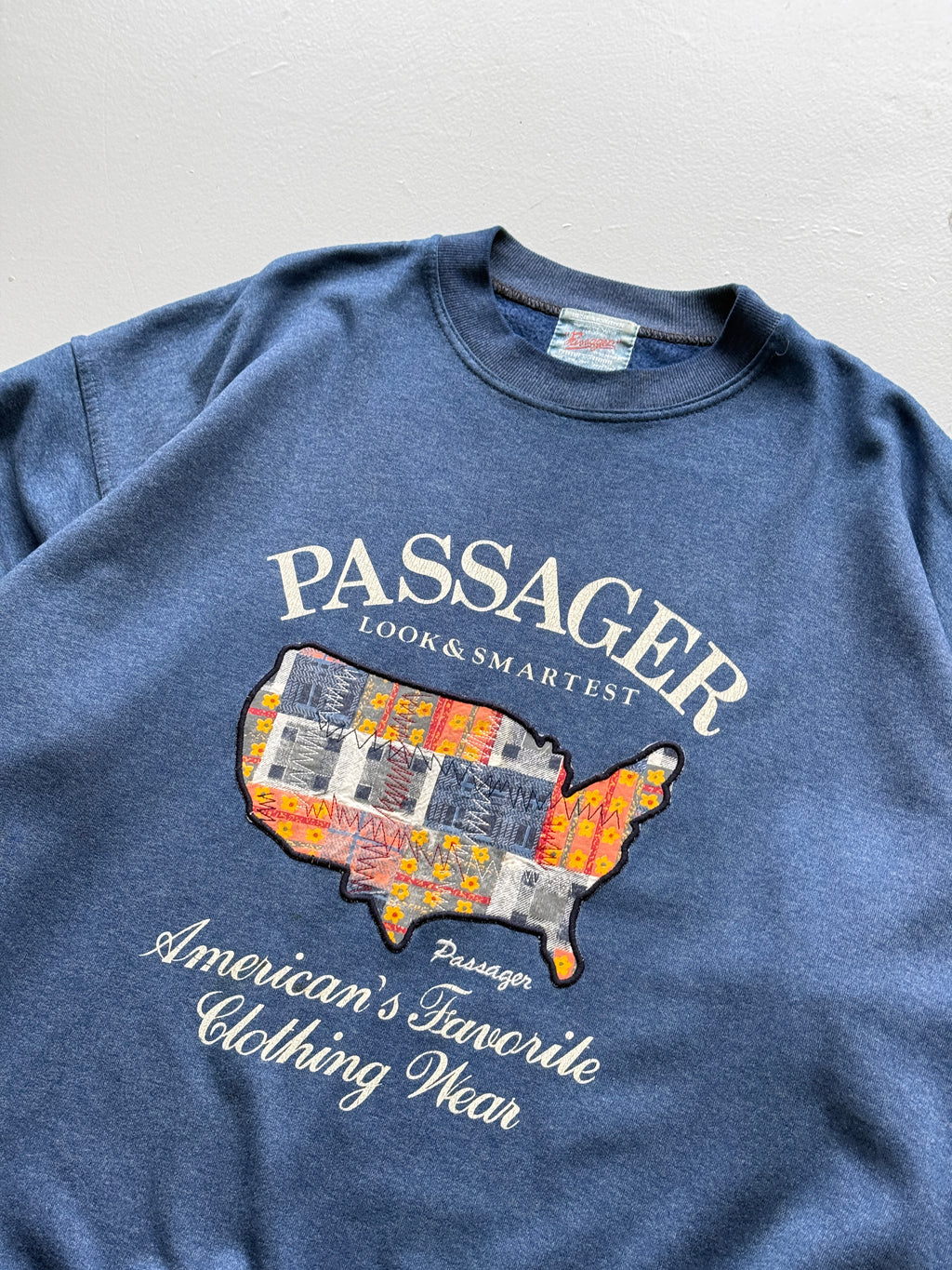 Passager Look & Smartest USA Map 90's Vintage Sweatshirt - Large/XL