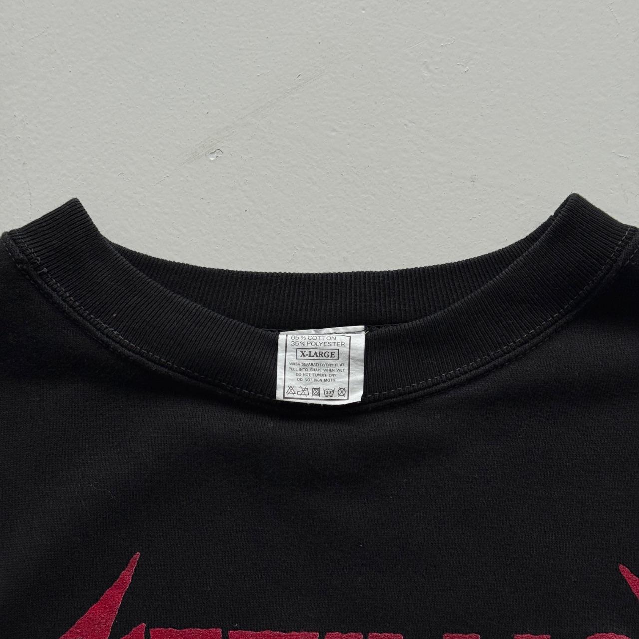 Black Metallica Pushead Europe 1993 Nowhere Else to Roam Tour Vintage Sweatershirt - XL