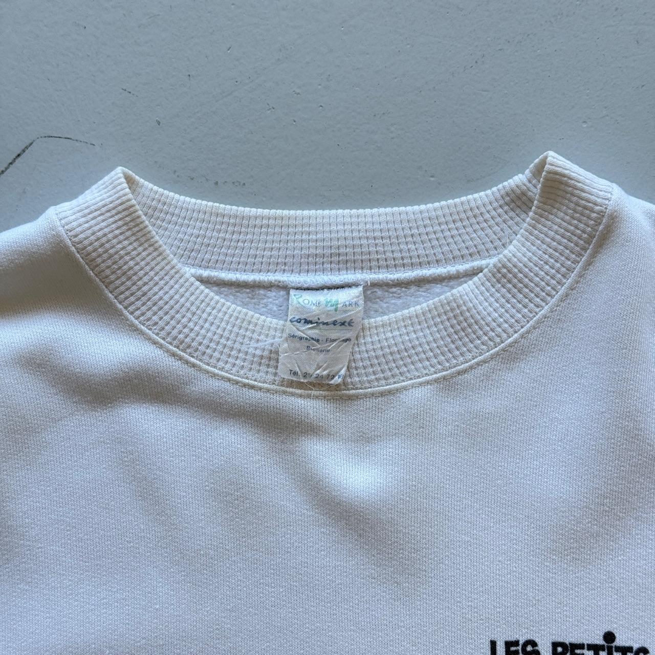 Cream Adidas Tennis 90s Vintage Graphic Sweatshirt - Small