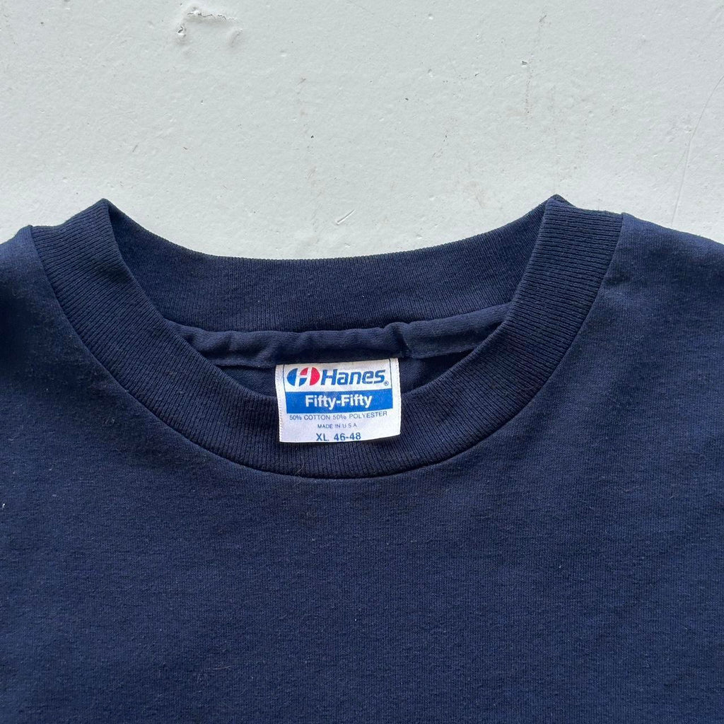 Navy Pirate University Vintage 80's T-shirt - XL