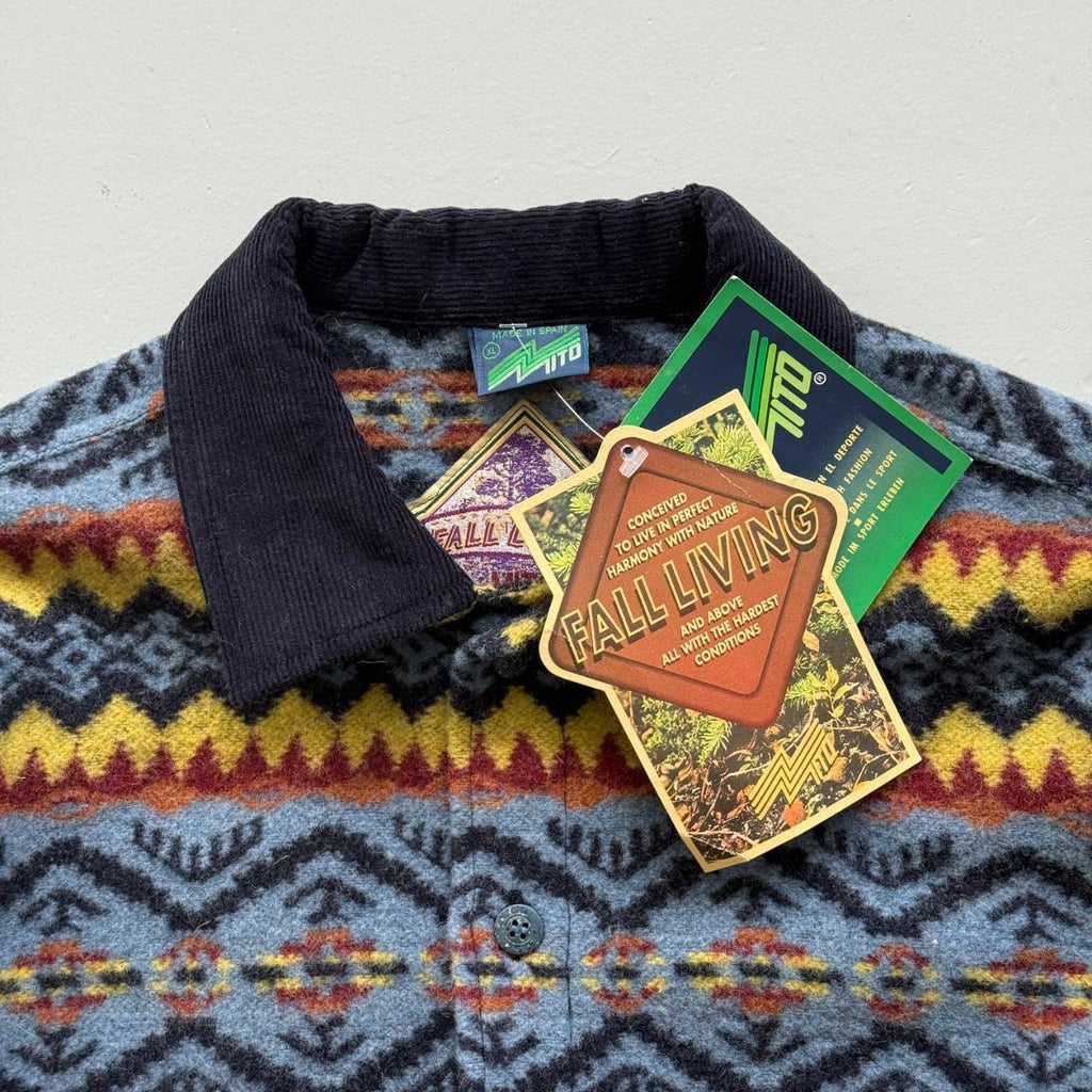 Geometric Pattern Mito 90’s Deadstock Over Shirt - XL