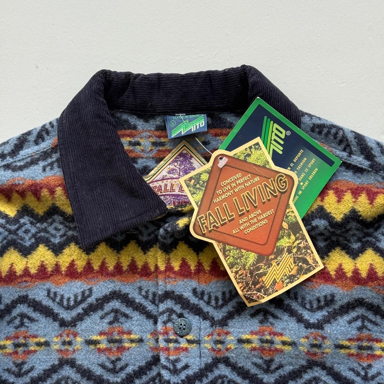 Geometric Pattern Mito 90’s Deadstock Over Shirt - XL