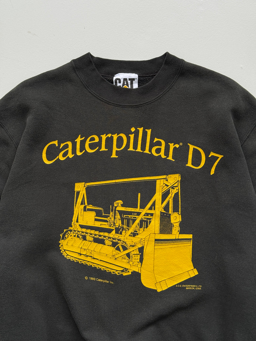 Caterpillar D7 1993 90's Vintage Crewneck Sweatshirt - Small
