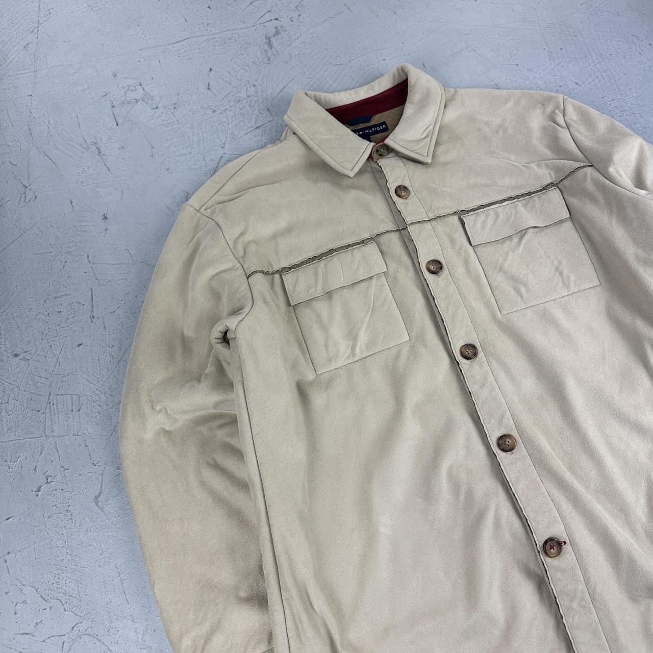 Tommy Hilfiger Suede and Sherpa Cream vintage Shirt - Large