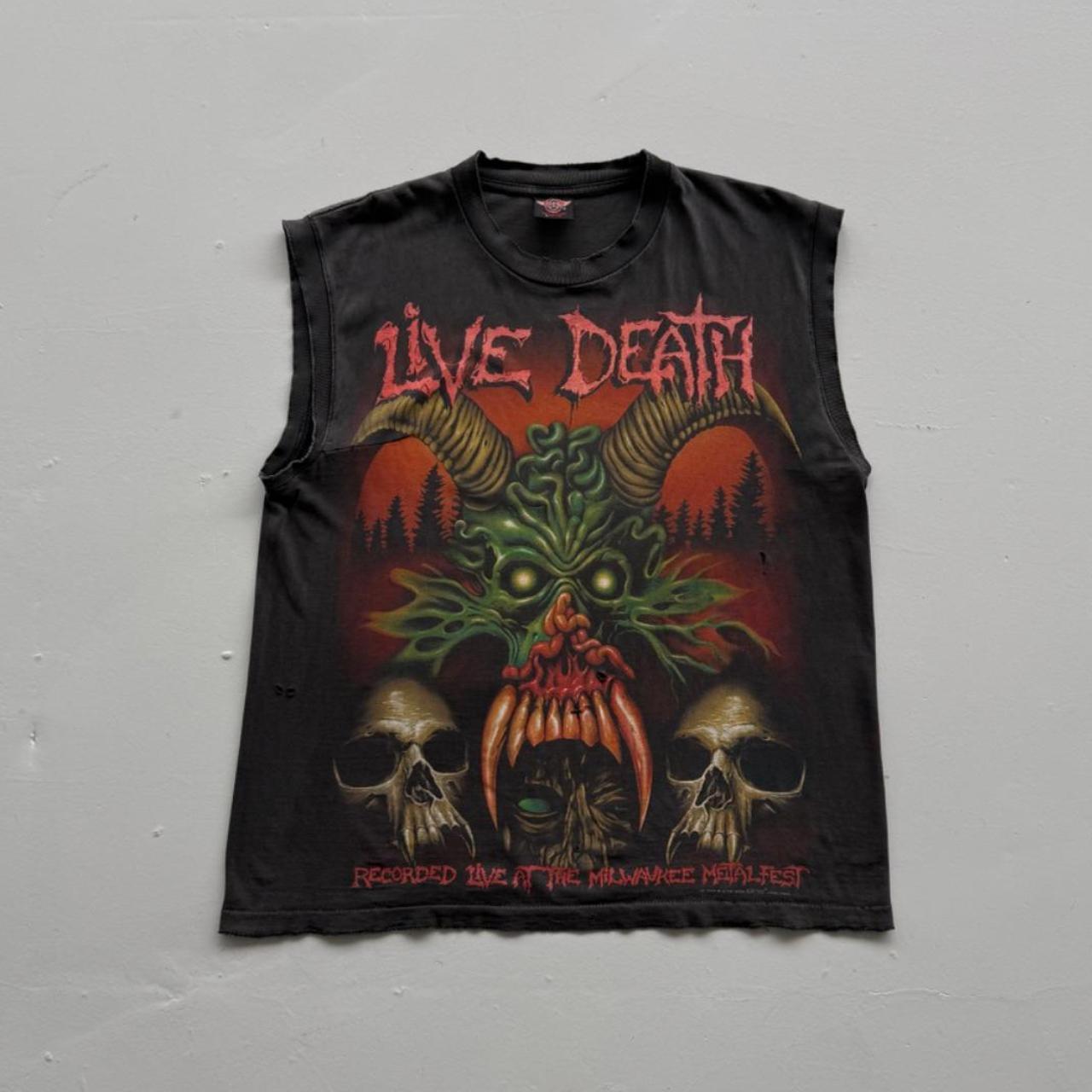 Black 1997 Milwaukee Metal Fest Vintage Graphic cut-off Vest - Large