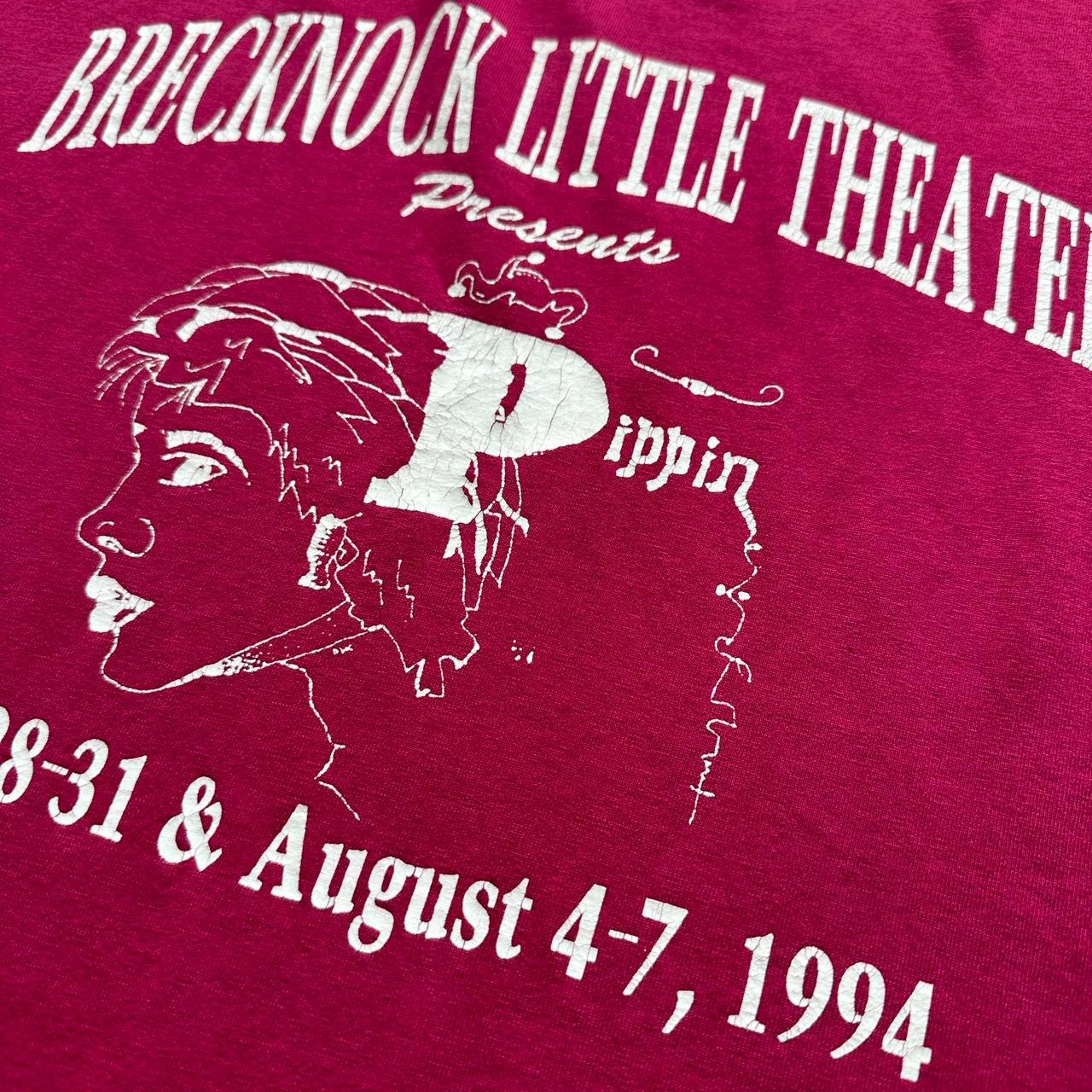 Burgundy Red Little Theatre 90s Vintage T-shirt - Large