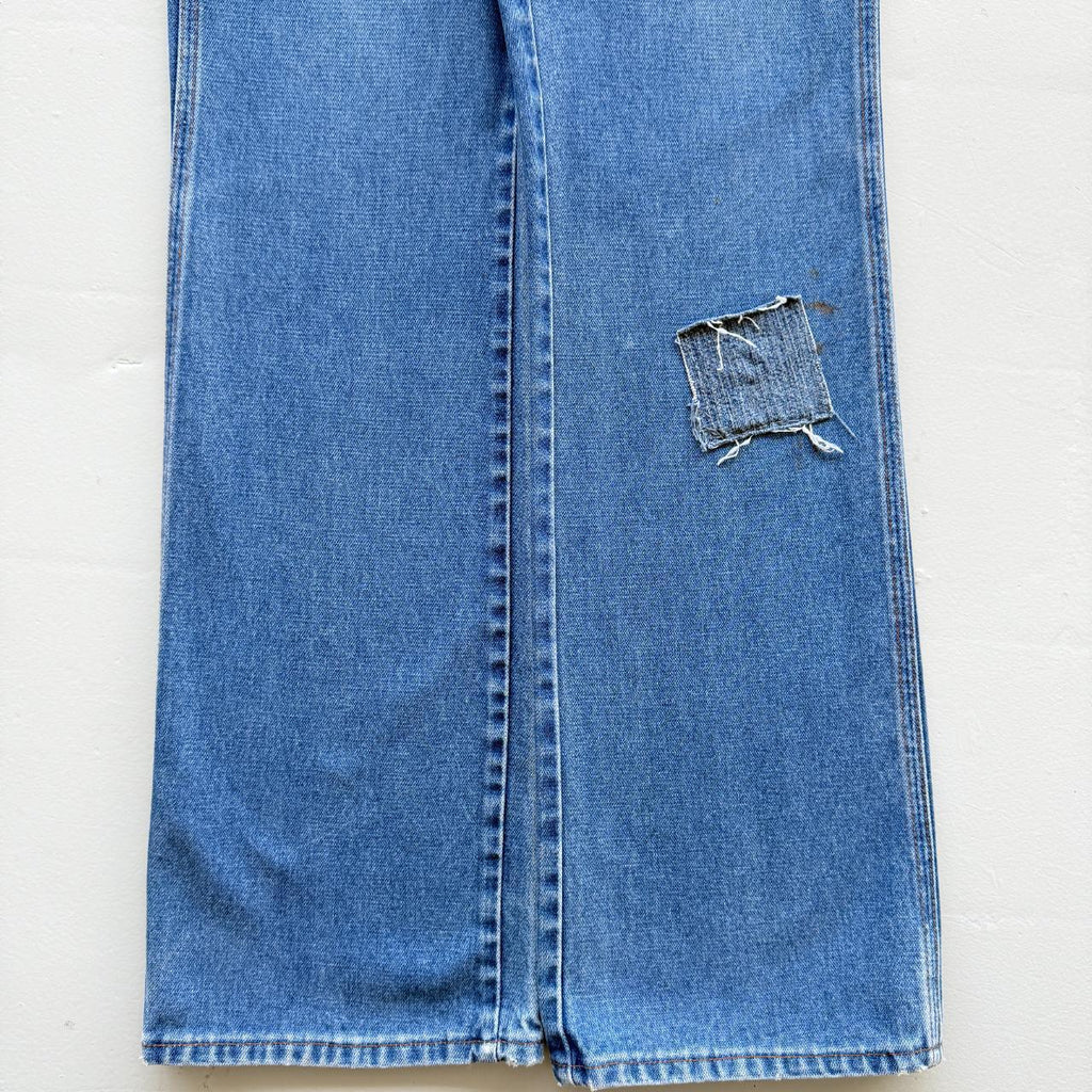 Blue Wrangler 501 Denim 90's Vintage Bootcut / Flared Jeans - 30” x 35”