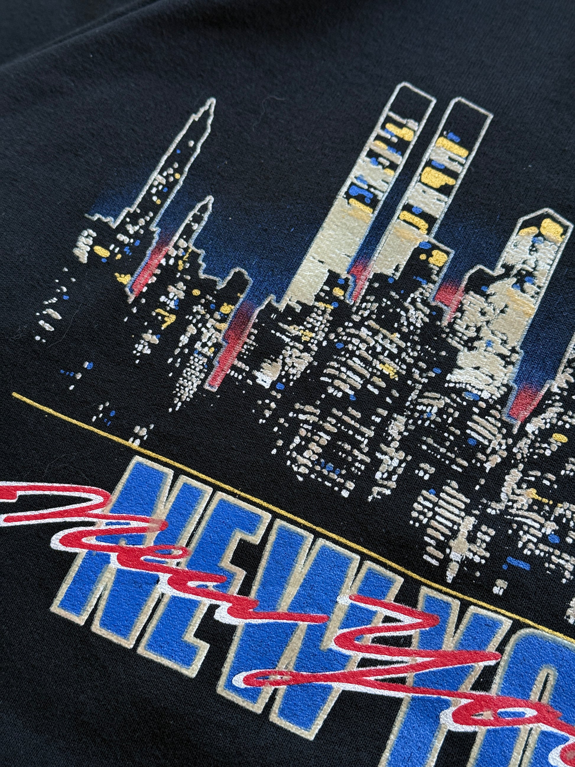 Black New York 90's Vintage Graphic Tourist Sweatshirt Jumper - Medium