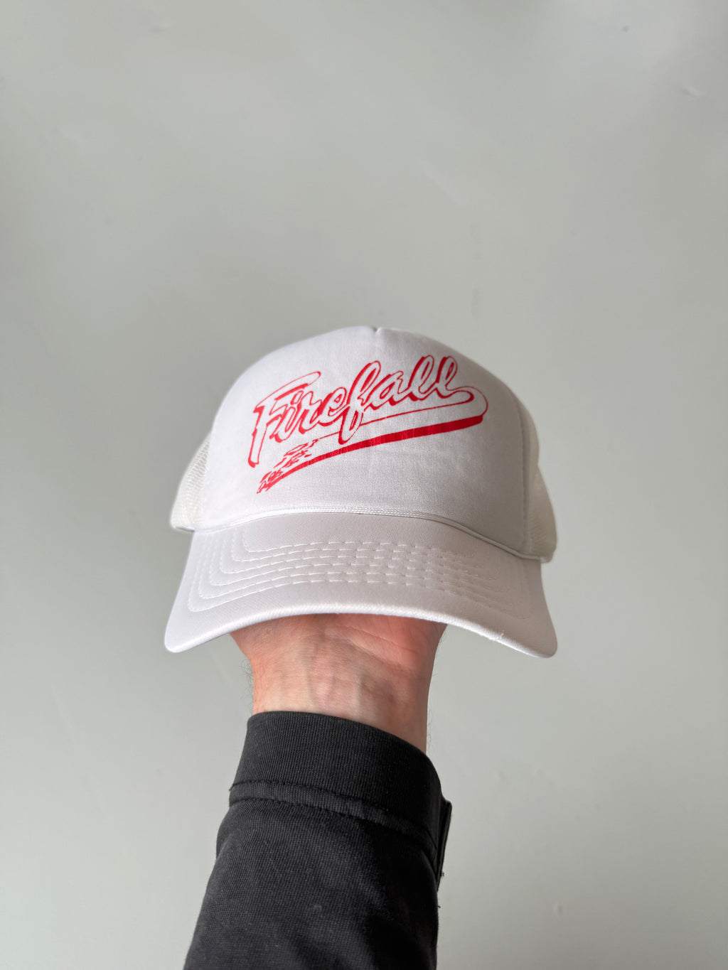 White Firefall Vintage Foam and Mesh SnapBack Trucker Cap