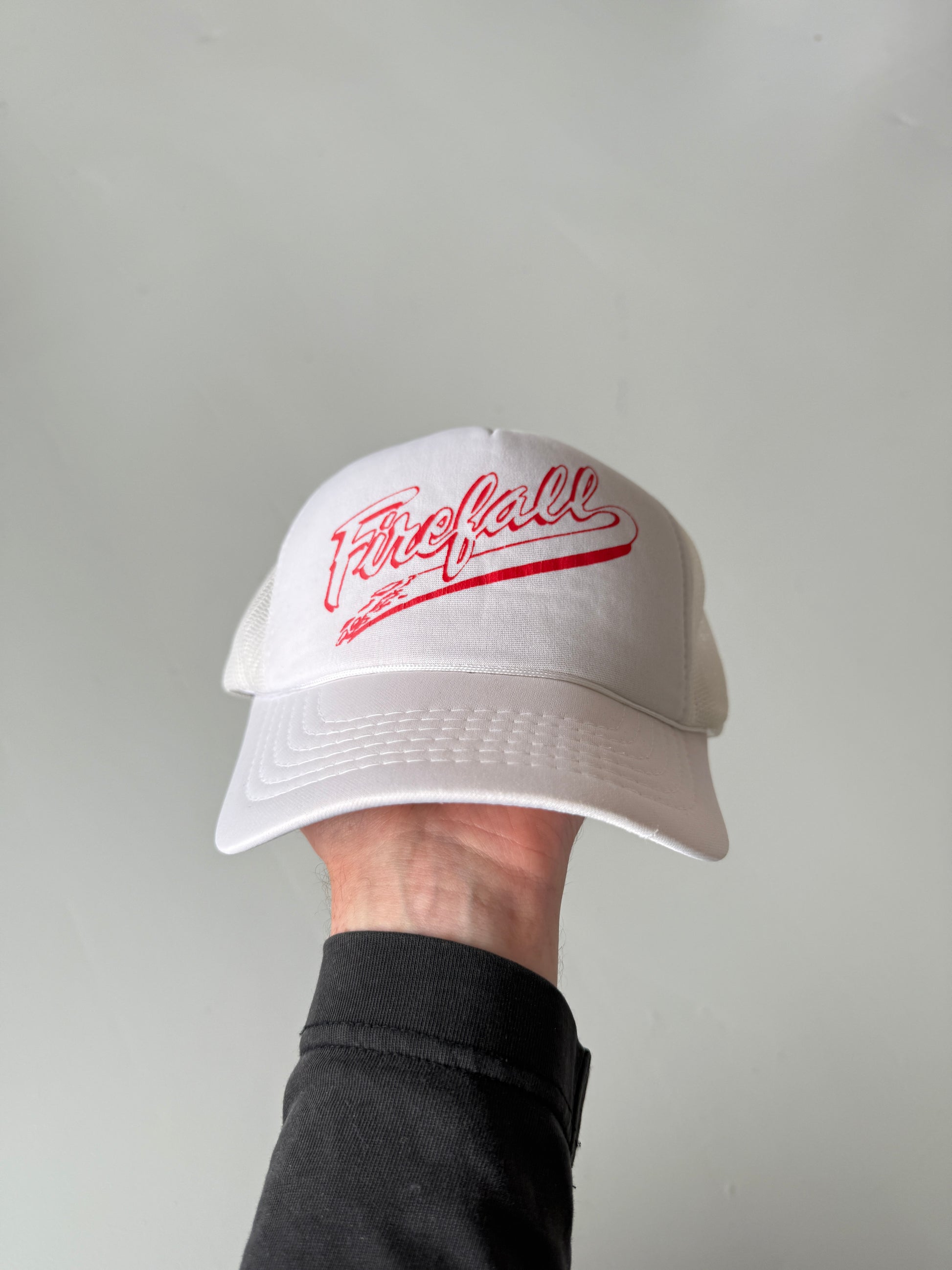 White Firefall Vintage Foam and Mesh SnapBack Trucker Cap