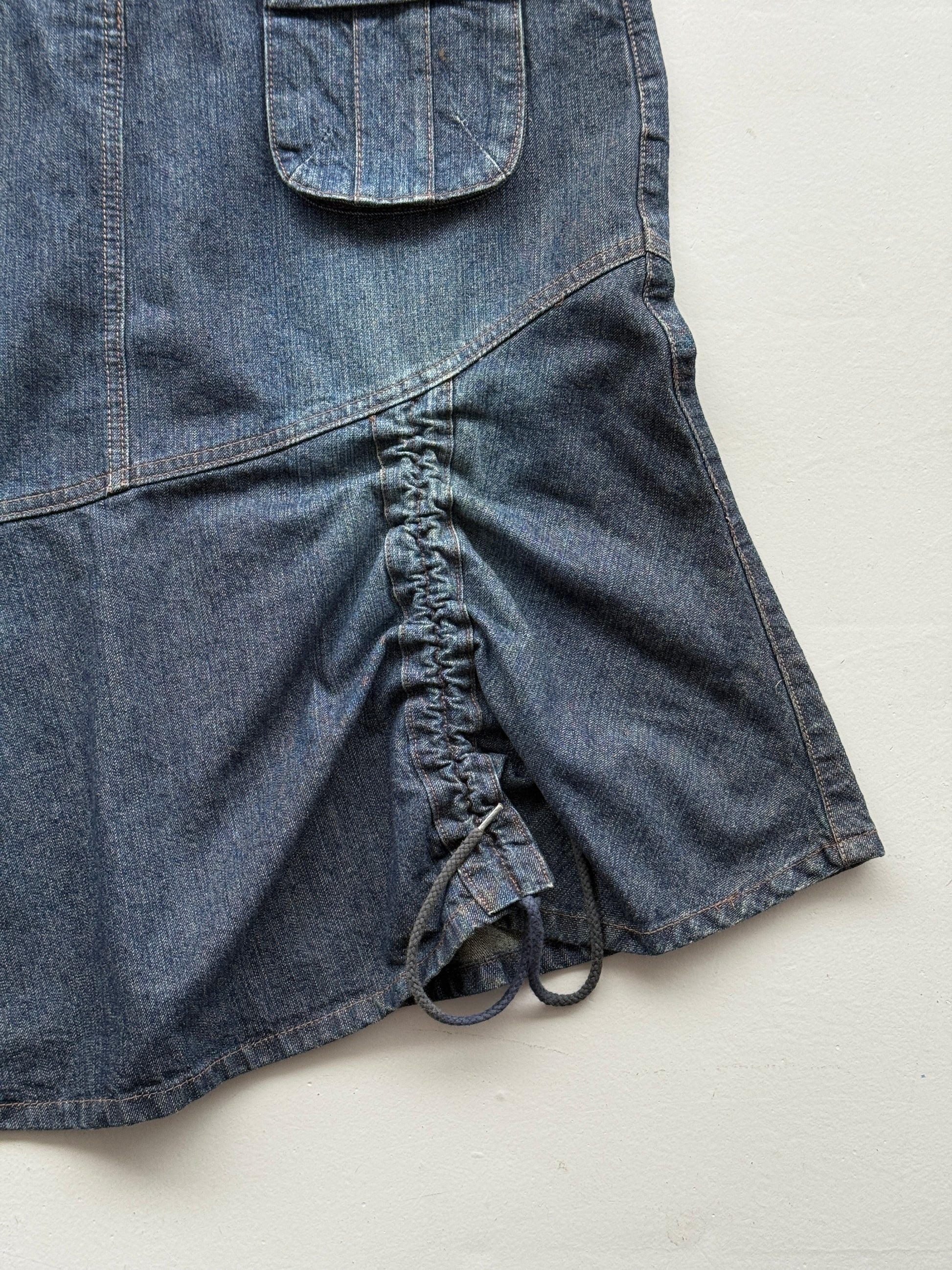 Blue KIT Y2K Vintage Denim Midi Skirt - UK 18