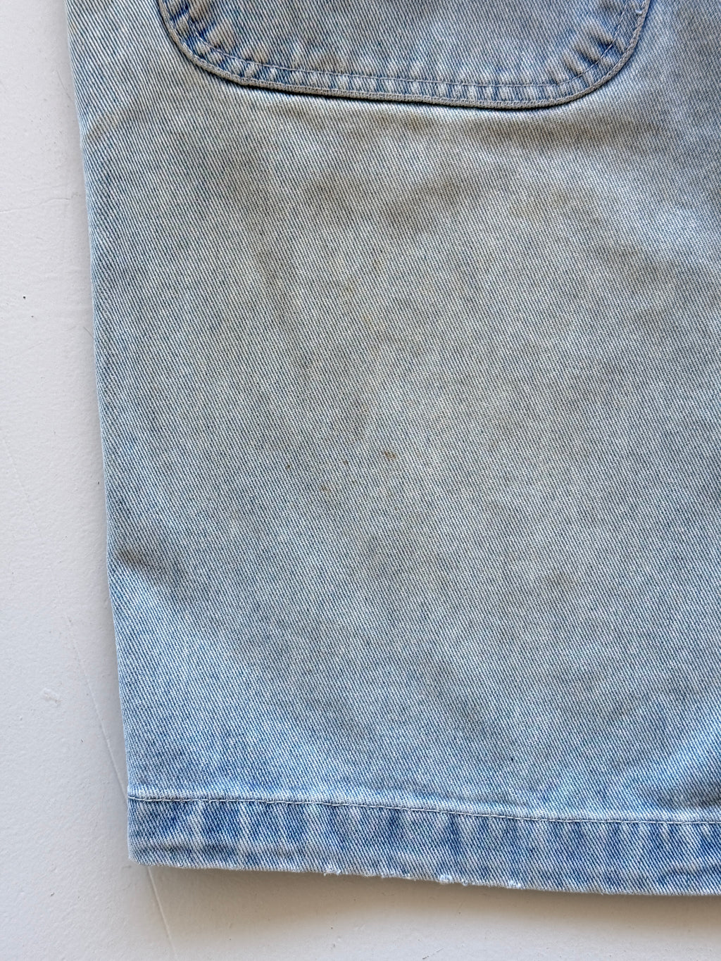 Blue Utility 90's Vintage Baggy Thrashed Denim Shorts - W38 x L12