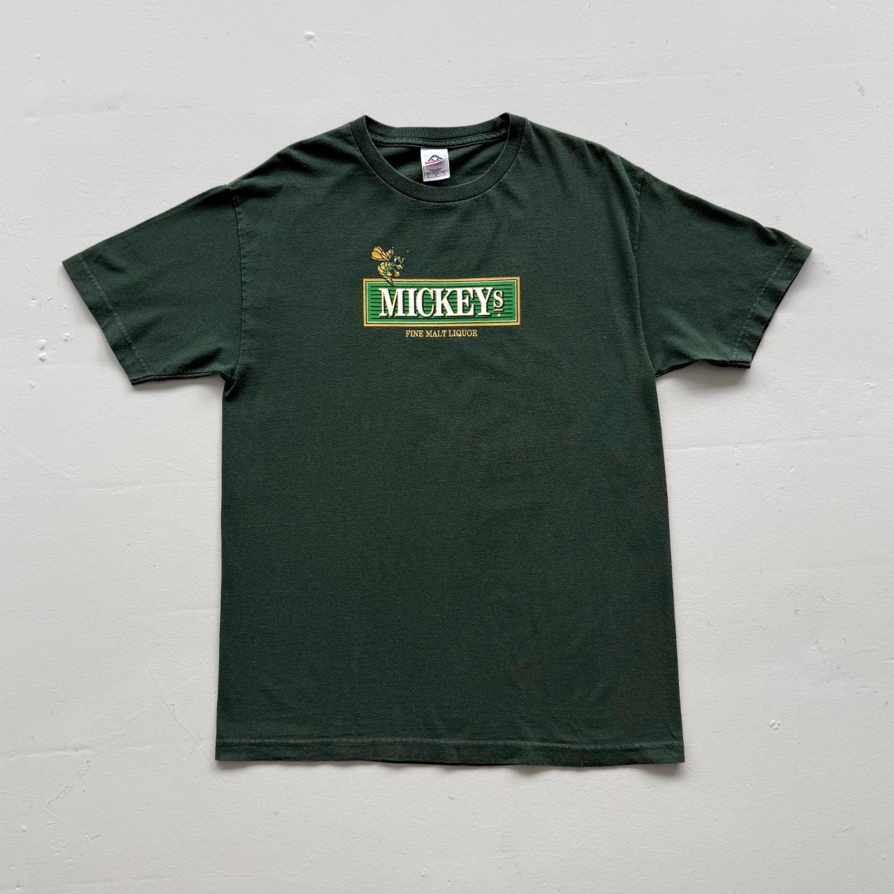 Dark Green Mickey's Liqour Vintage 90s T-shirt - Large