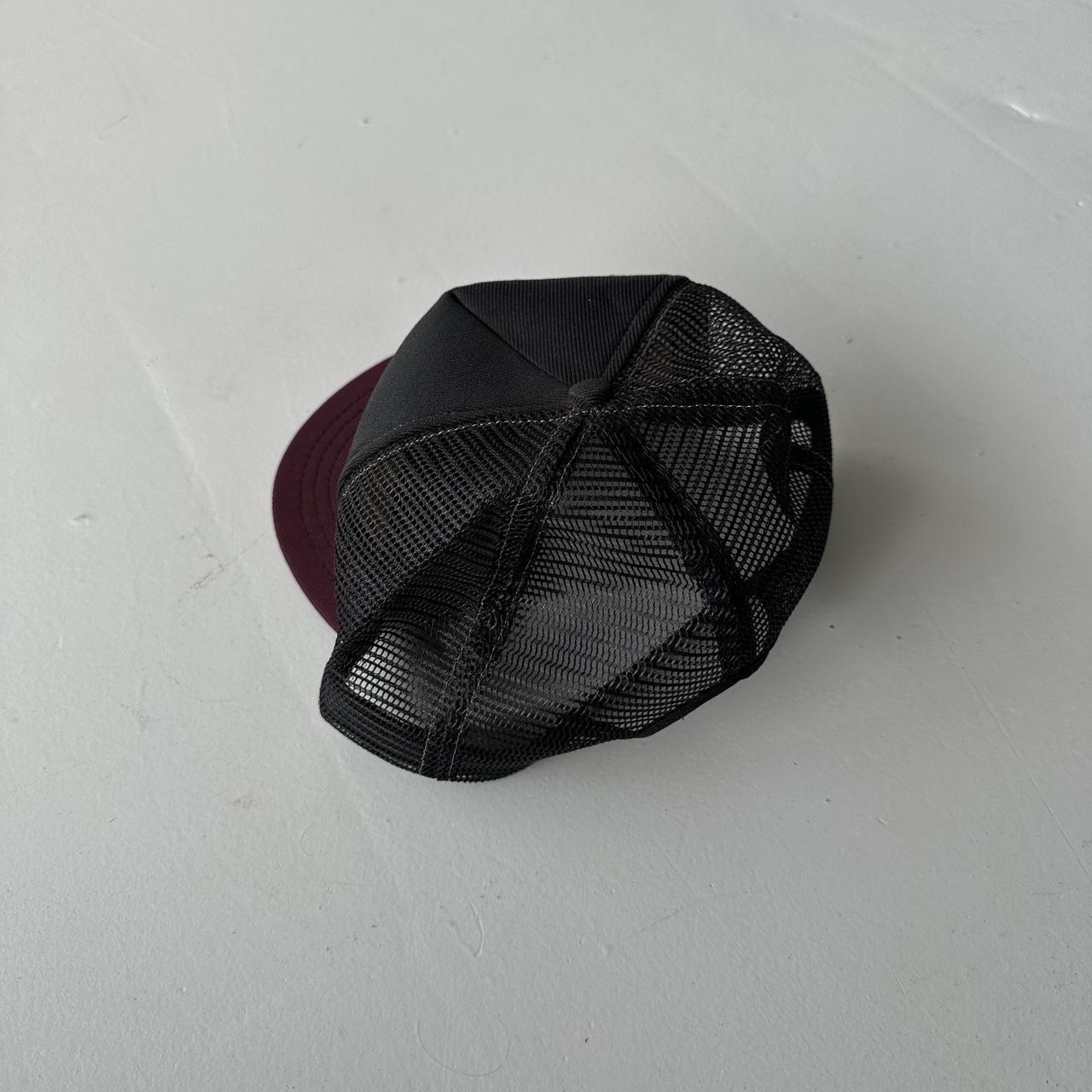 Black / Burgundy Fleet Components Mesh and Foam Trucker SnapBack Cap