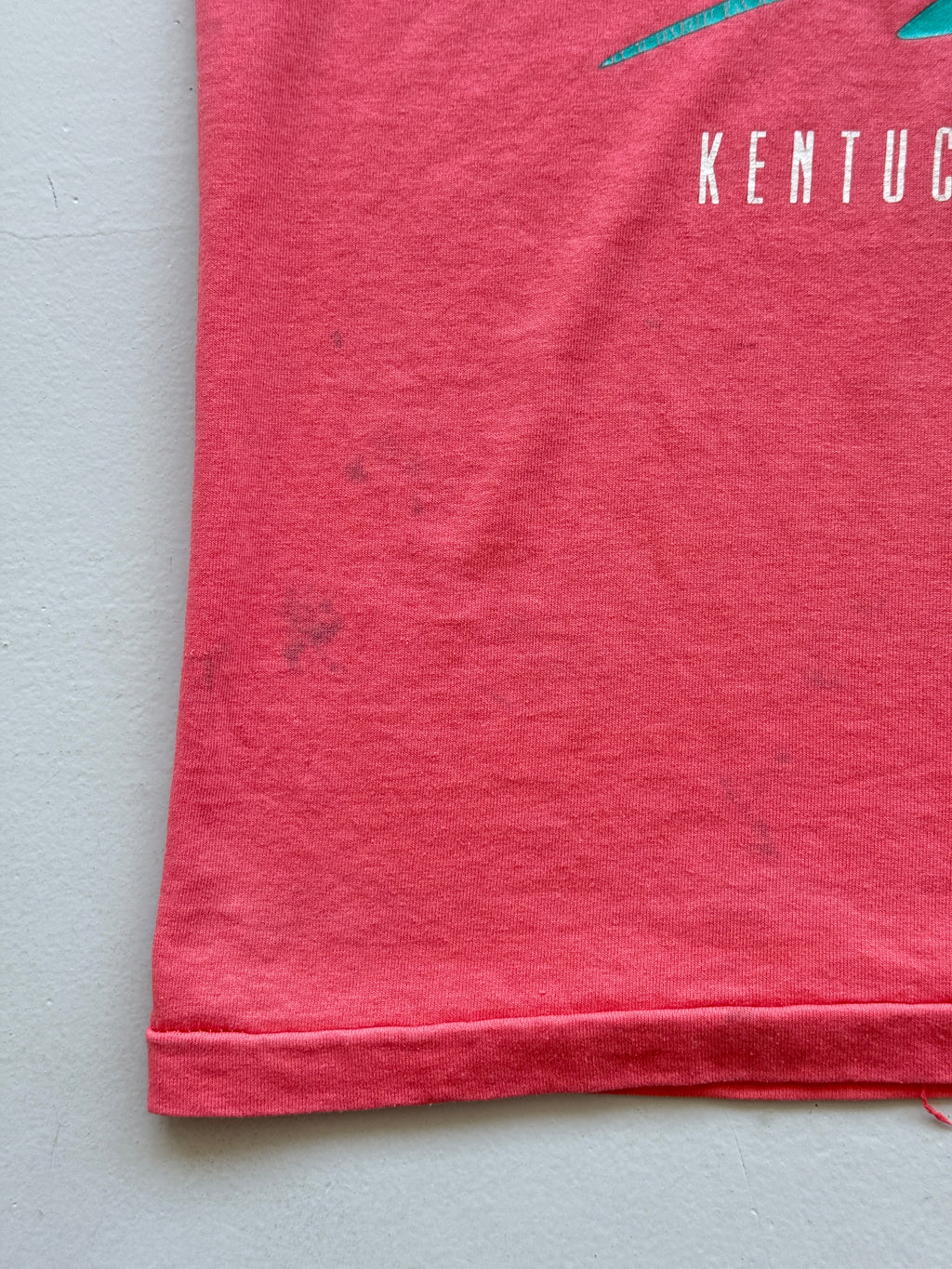 Pink Kentucky Derby Festival 90's Vintage Single Stitch Graphic T-Shirt - Large