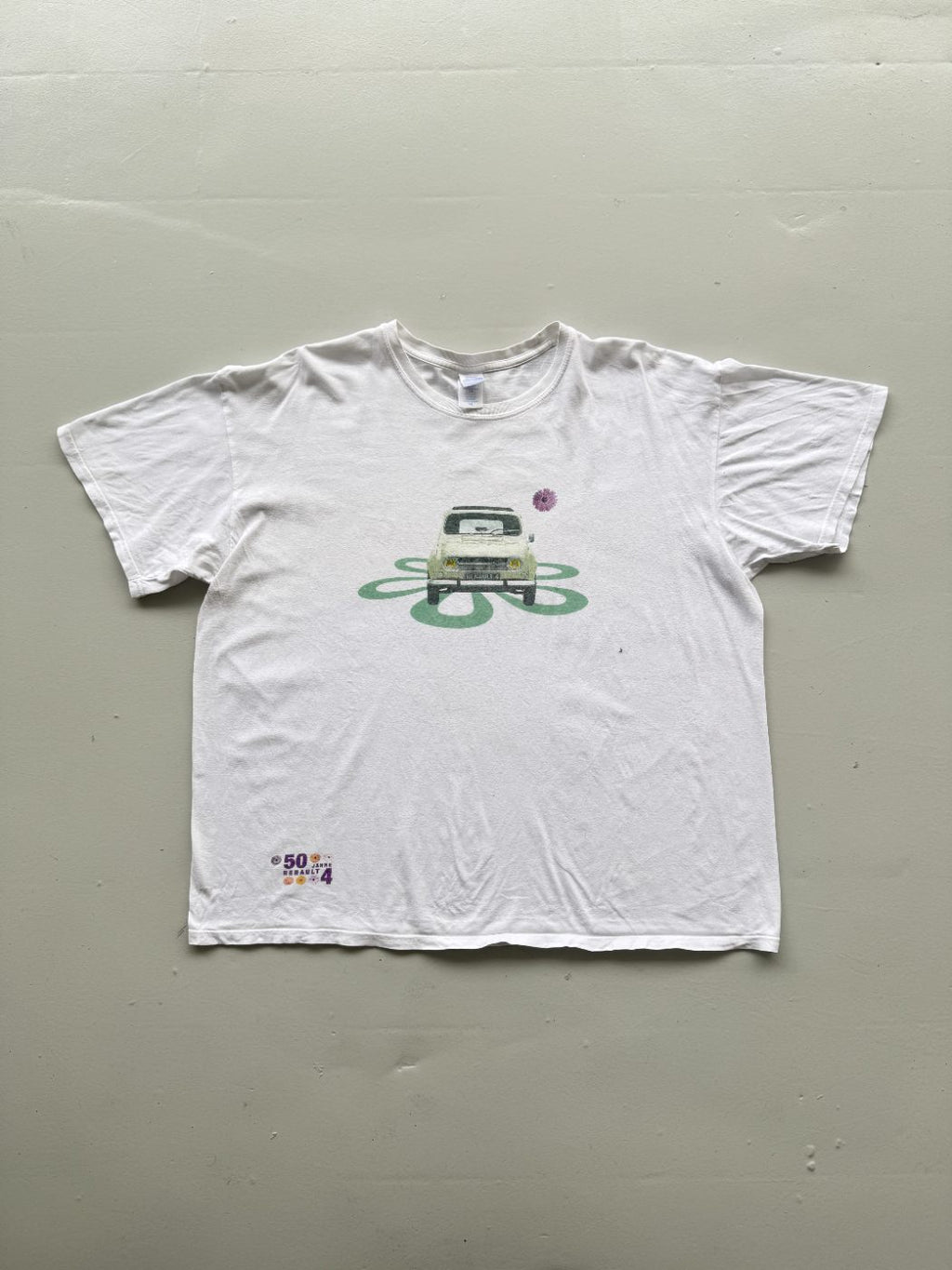 Renault 4 '50 Jahre' Anniversary Graphic Vintage T-Shirt - XL
