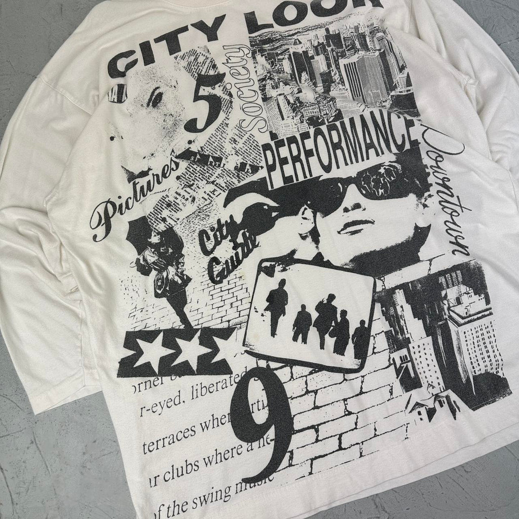 Passport City 90s White vintage T-shirt - XL