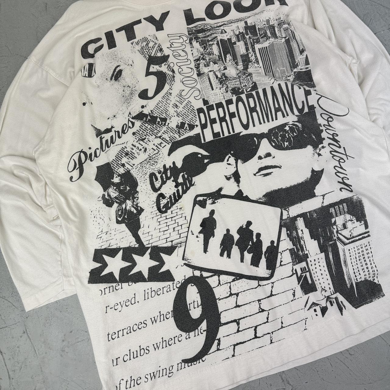 Passport City 90s White vintage T-shirt - XL