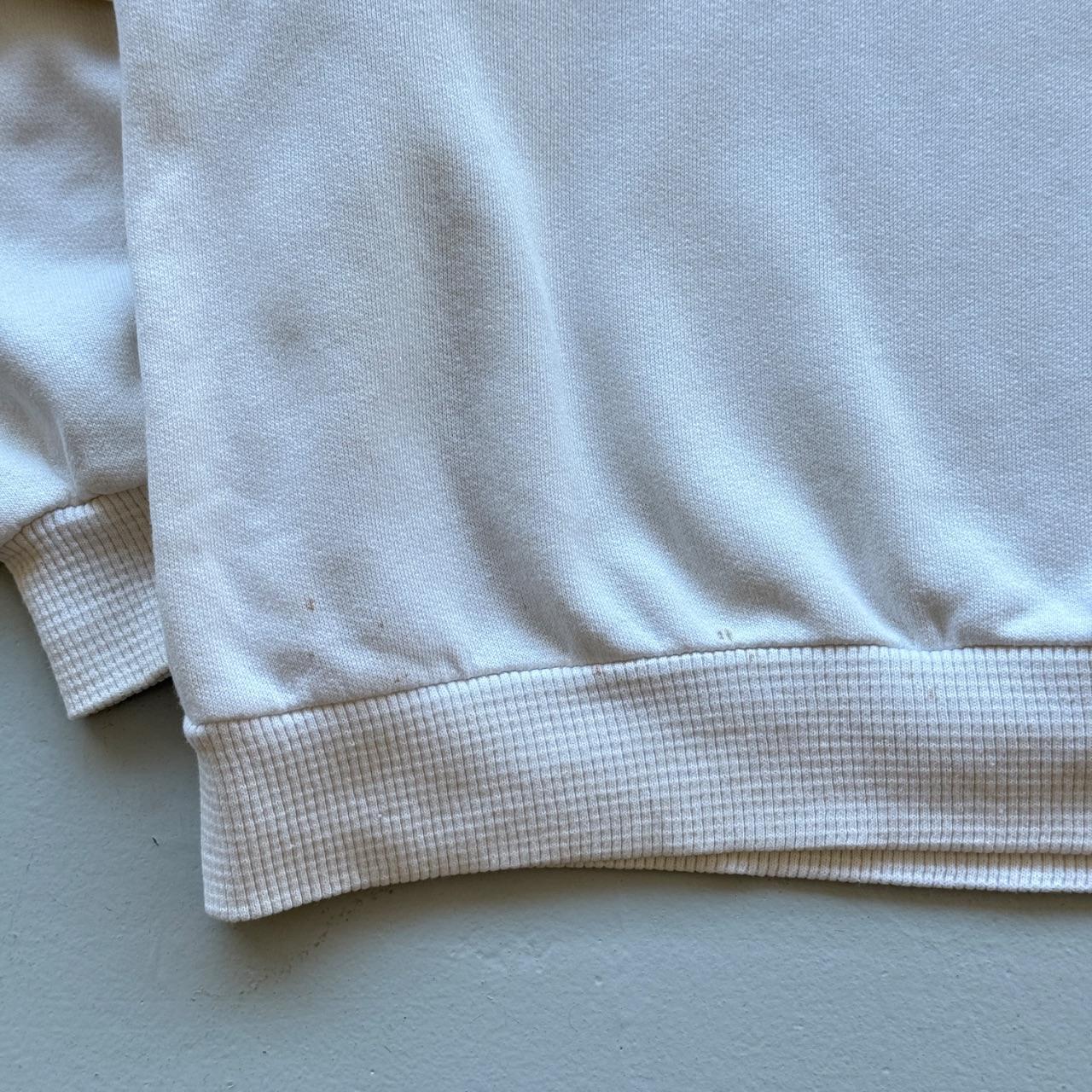 Cream Adidas Tennis 90s Vintage Graphic Sweatshirt - Small