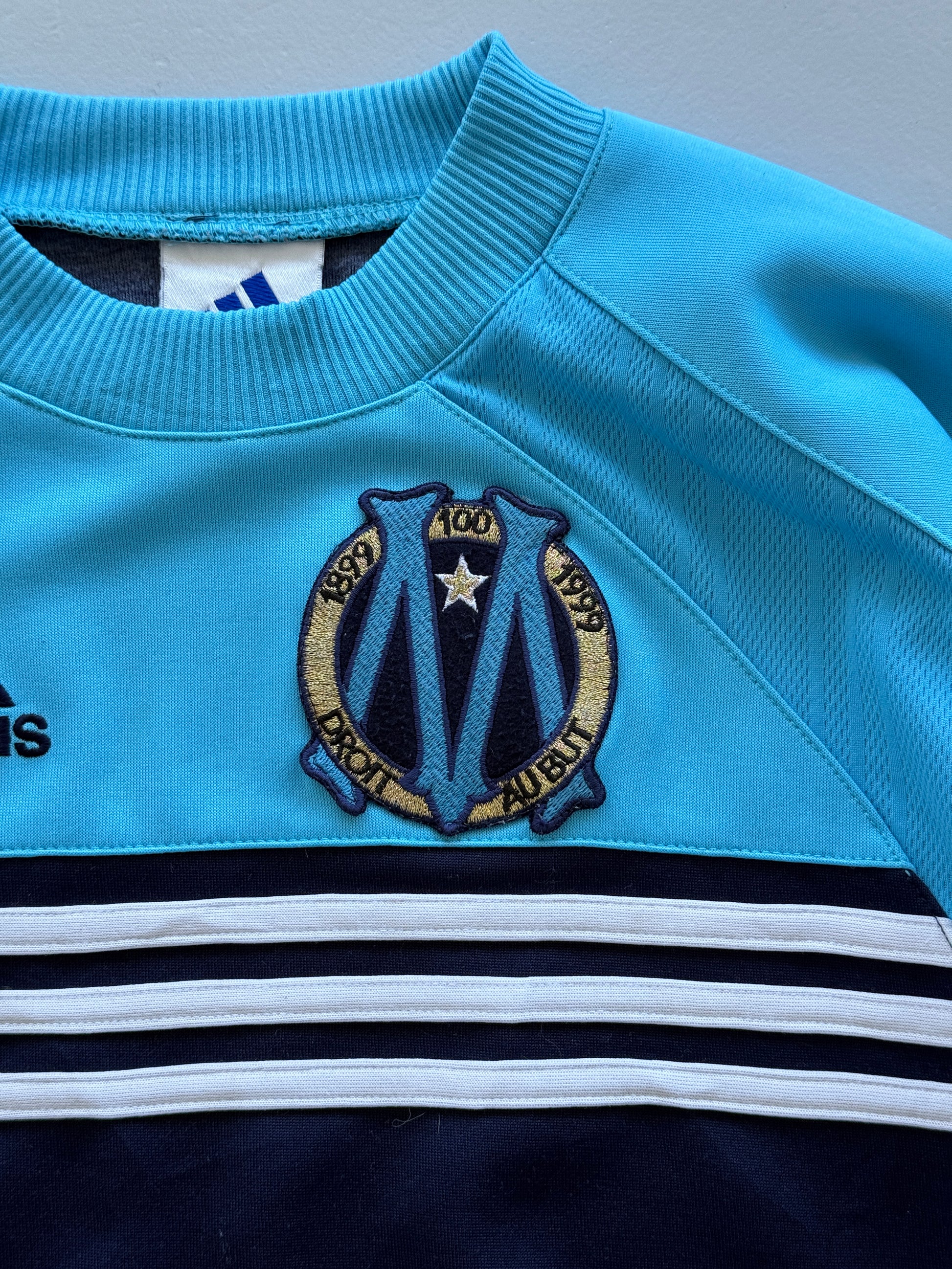 Adidas Olympique De Marseille 1998/99 Vintage Football Sweatshirt -  Small